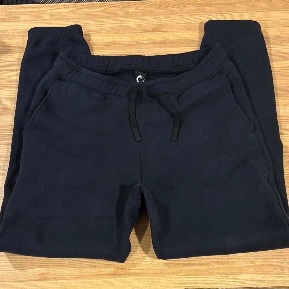 Men's Black Drawstring Slim Joggers